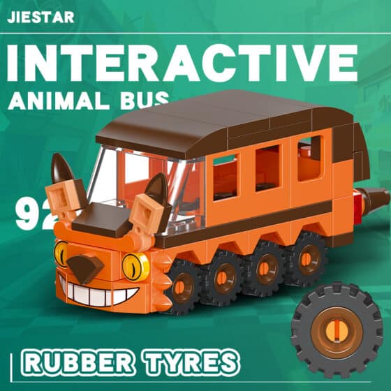 Cute Animal Bus building block toy